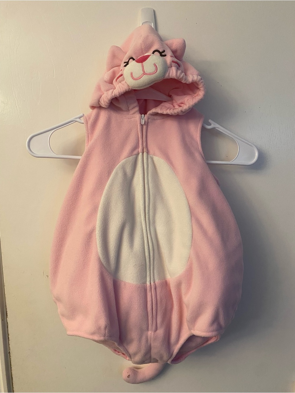 Super cute and cozy Carter’s Baby Pink Kitty Cat Halloween Costume!